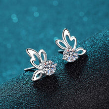 Load image into Gallery viewer, 1 Carat Moissanite Butterfly Shape Earrings