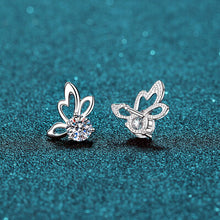 Load image into Gallery viewer, 1 Carat Moissanite Butterfly Shape Earrings