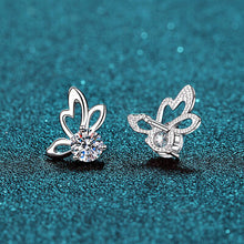 Load image into Gallery viewer, 1 Carat Moissanite Butterfly Shape Earrings