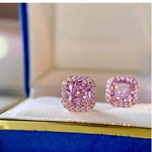 Load image into Gallery viewer, Artificial Gemstone Square Stud Earrings