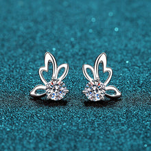Load image into Gallery viewer, 1 Carat Moissanite Butterfly Shape Earrings