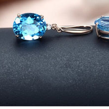 Load image into Gallery viewer, Rose Gold-Plated Artificial Gemstone Earrings
