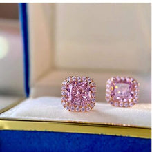Load image into Gallery viewer, Artificial Gemstone Square Stud Earrings
