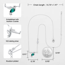 Load image into Gallery viewer, Crystal Green Hummingbird Necklace-Rita Jewelry
