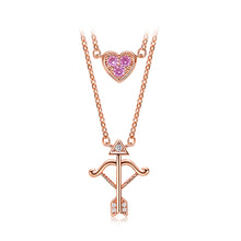 Load image into Gallery viewer, Double Layered Love-Struck Necklace. Rita Jewelry
