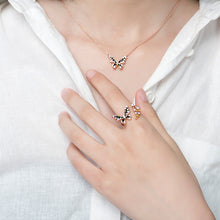 Load image into Gallery viewer, Fashionable Black Butterfly Jewelry Set
