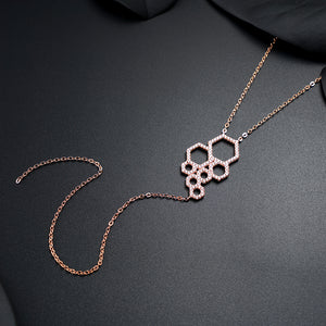 Honeycomb Rose Gold Necklace - Rita Jewelry