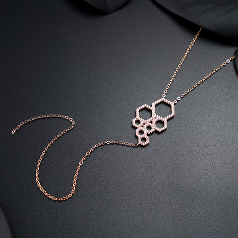 Honeycomb Rose Gold Necklace