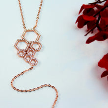 Load image into Gallery viewer, Honeycomb Rose Gold Necklace
