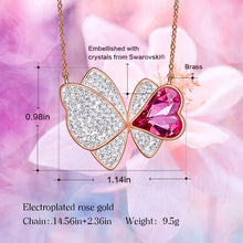 Load image into Gallery viewer, Pink Crystal Butterfly Jewelry Set
