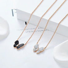 Load image into Gallery viewer, Black Crystal Butterfly Jewelry Set-Rita Jewelry
