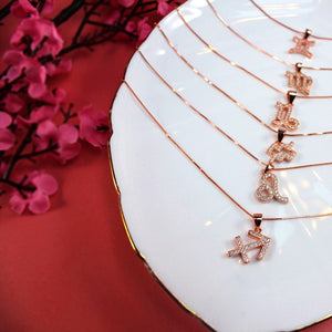 Rose Gold Zodiac Necklace
